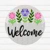 Welcome Fence Flowers Sign