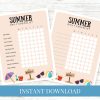 Summer Daily Weekly Checklist Coral Beach Printable