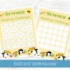 Summer Reading Challenge Hello Summer Toucans Printable