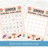 Summer Reading Challenge Coral Beach Printable