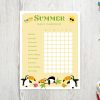 Summer Daily Weekly Checklist Printable