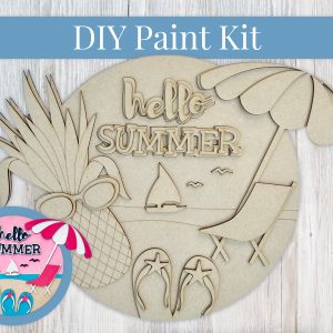 Hello Summer Beach Paint Sign Kit