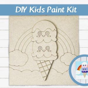 Rainbow Ice Cream Kids Paint Kit