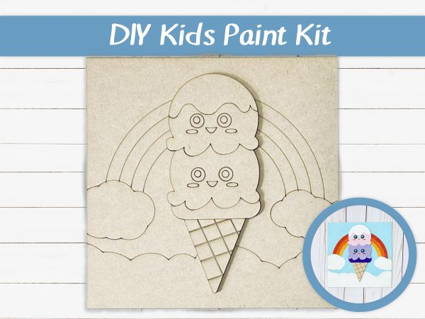Rainbow Ice Cream Kids Paint Kit