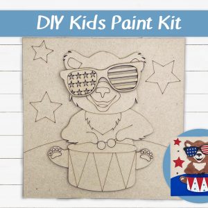 USA Bear Stars and Stripes Kids Paint Kit