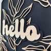 Hello Arch Leaves Paint Sign