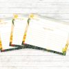 Yellow Watercolor Recipe Card
