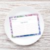 Hydrangea Flower Watercolor Recipe Card