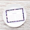 Purple Floral Watercolor Recipe Card