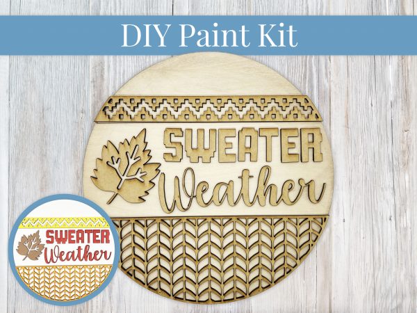 Sweater Weather Leaf Paint Sign Kit