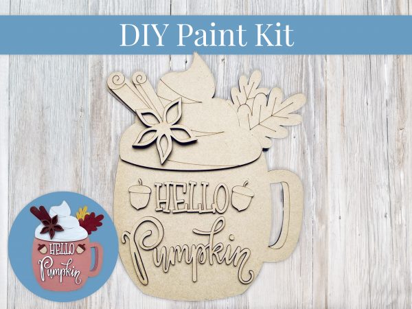 Hello Pumpkin Mug Paint Sign Kit