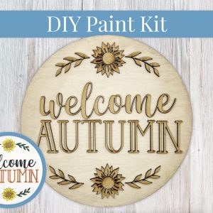 Welcome Autumn Sunflowers Paint Sign Kit