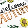 Welcome Autumn Sunflowers Sign