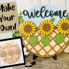 Welcome Sunflower Basket Sign DIY Paint Kit
