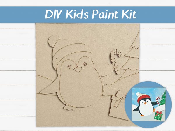 Penguin Snow Gift Kids Paint Kit