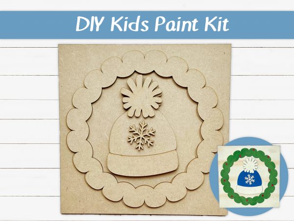 Winter Hat Snowflake Kids Paint Kit