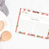 Candy Cane Cookies Holly Stripes Recipe Card