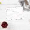 Candy Cane Holly Gifts Watercolor Recipe Card
