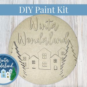 Winter Wonderland Village Sign DIY Paint Kit