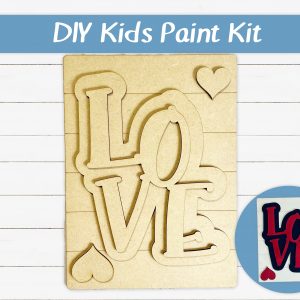 LOVE Card Hearts Kids Paint Kit