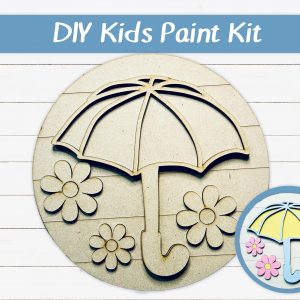 Umbrella with Flowers Kids Paint Kit