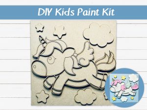 Unicorn in Clouds Kids Paint Kit
