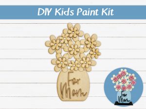For Mom Flower Vase Kids Paint Kit